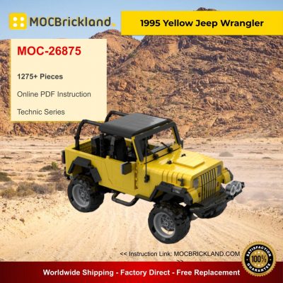 1995 Yellow Jeep Wrangler MOC 26875 Technic Designed By Victaven With 1275 Pieces