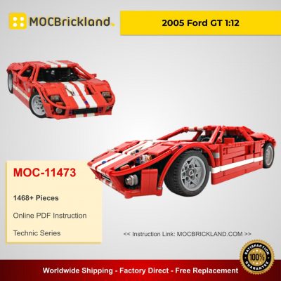 2005 Ford GT 1:12 MOC 11473 Technic Designed By Artemy Zotov With 1468 Pieces