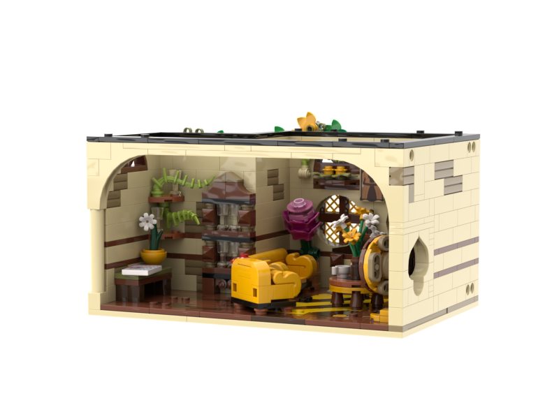 2/4 Hufflepuf* Common Room MOC-122859 Movie With 751 Pieces
