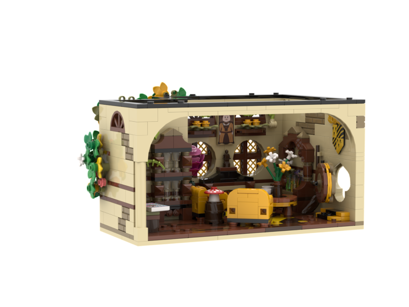 2/4 Hufflepuf* Common Room MOC-122859 Movie With 751 Pieces