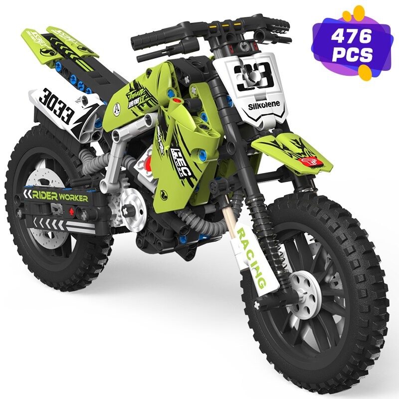 MOCBRICKLAND MOC-89699 3033 Green Off-road Motorcycle