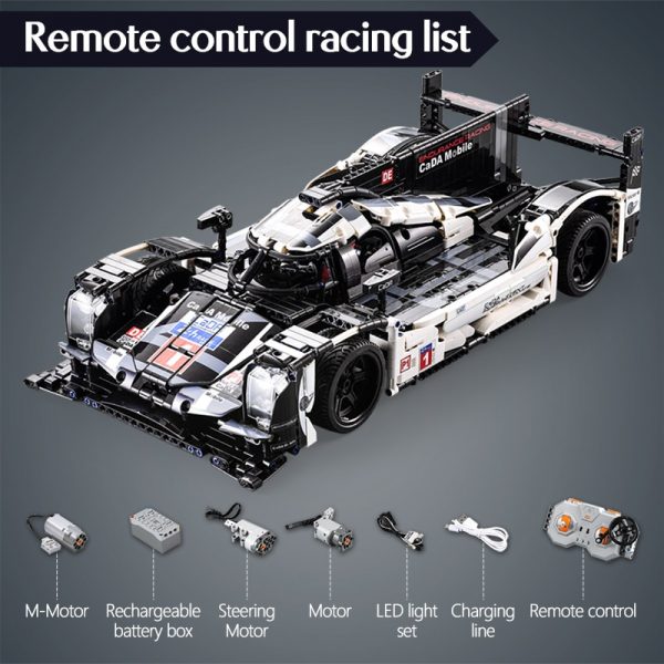 Porsche 919 Hybrid Sports-Car Technic CADA C61016 with 1589 pieces