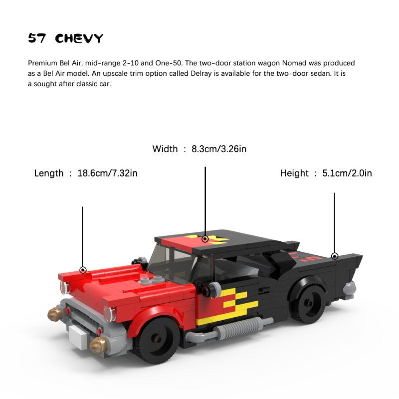 MOCBRICKLAND MOC-87788 57 Chevy Matchbox Version