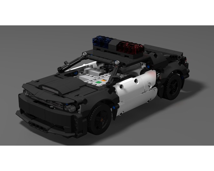 MOC 38140 Dodge Challenger SRT Demon Hellcat Police car by Nura Technic