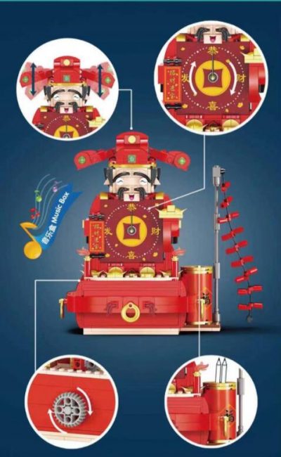 Music Box: Clock God of Wealth CREATOR GAOMISI T2026 with 482 pieces