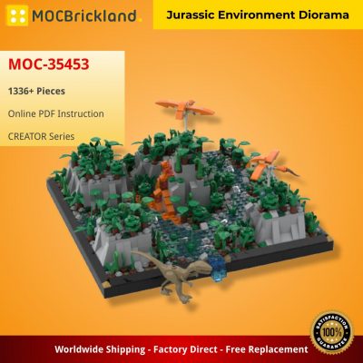 Jurassic Environment Diorama CREATOR MOC-35453 by gabizon with 1336 pieces