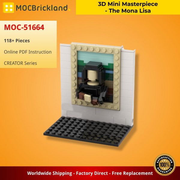 3D Mini Masterpiece – The Mona Lisa CREATOR MOC-51664 WITH 118 PIECES