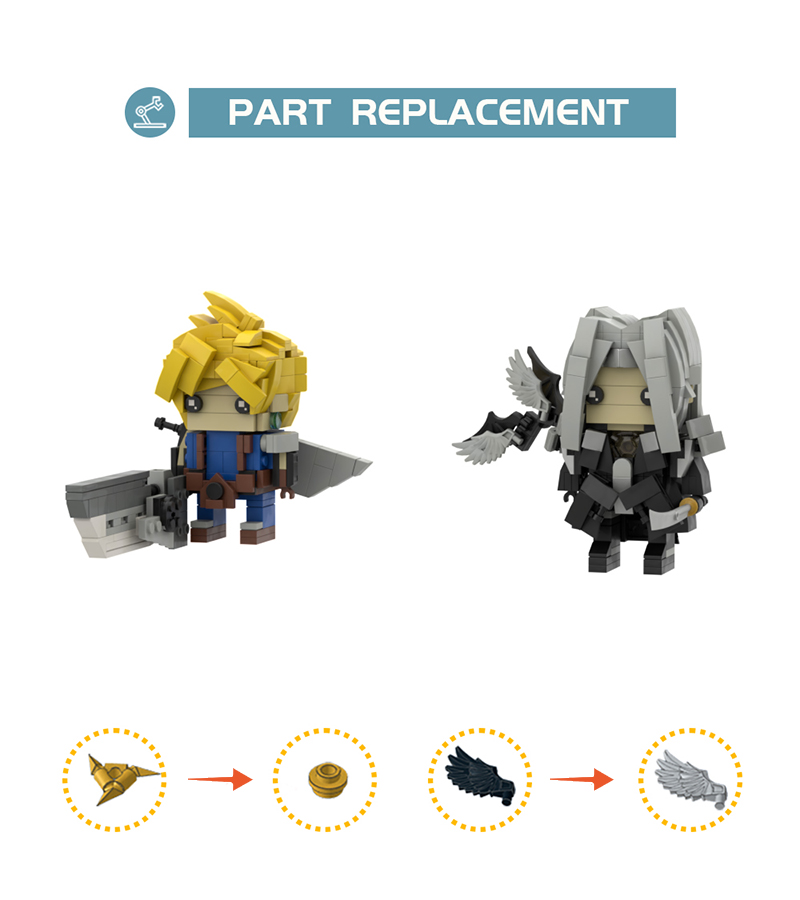 Cloud and Sephiroth – Final Fantasy MOC-89629 Creator with 546 Pieces