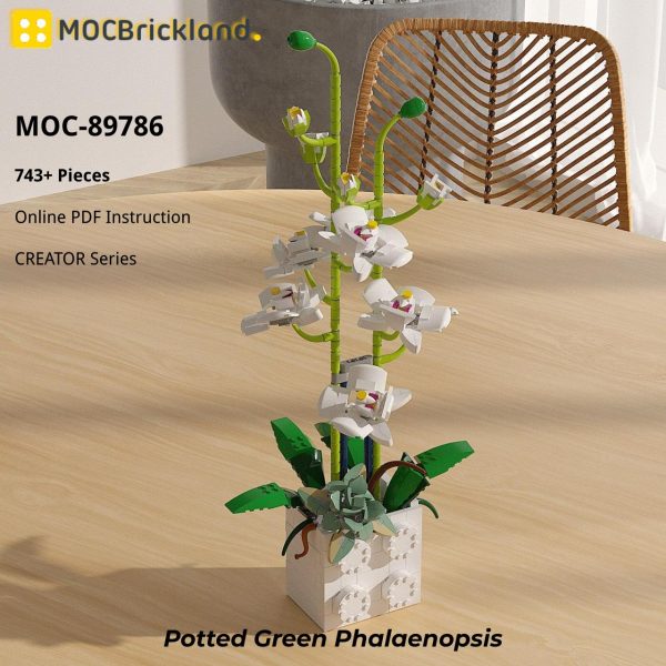 Potted Green Phalaenopsis CREATOR MOC-89786 WITH 743 PIECES