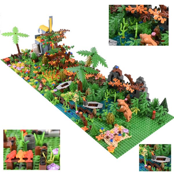 Tropical Rainforest Scene Brick CREATOR MOC-89821 with 1018 pieces