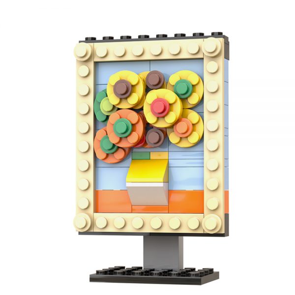 Famous Painting Sunflower CREATOR MOC-89836 WITH 74 PIECES