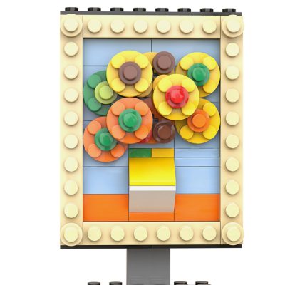 Famous Painting Sunflower CREATOR MOC-89836 WITH 74 PIECES