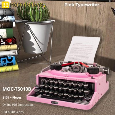 Pink Typewriter CREATOR MOC-T5010B with 2179 pieces