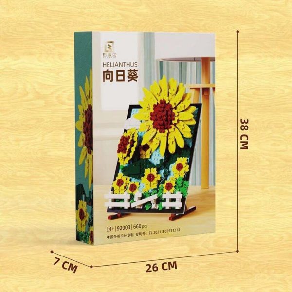Van Gogh Sunflower CREATOR QiZhile 92003 with 666 pieces