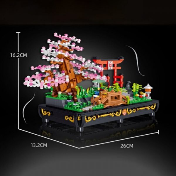 Micro Sakura Bonsai CREATOR ZHEGAO 00898 with 1286 pieces