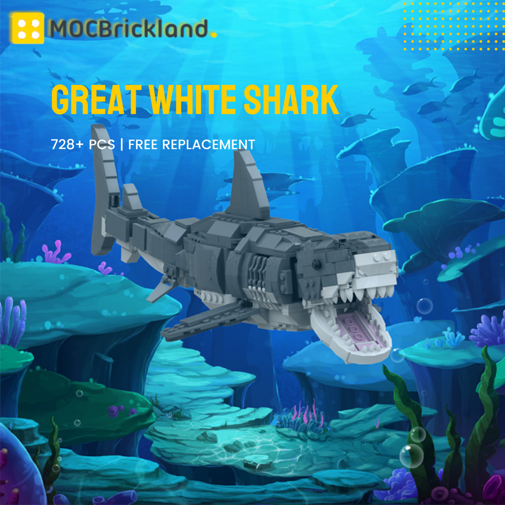 Great White Shark MOC-54823 Creator with 728 Pieces