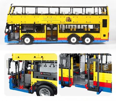 Urban Double Decker Bus Technician HAPPY BUILD YC-QC015 with 4306 pieces