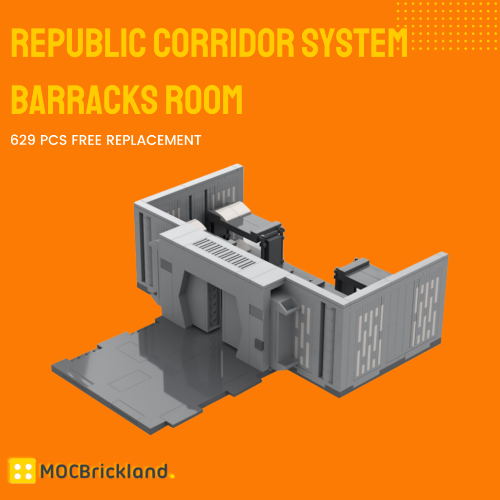 Republic Corridor System Barracks Room MOC-97474 Star Wars With 629 Pieces