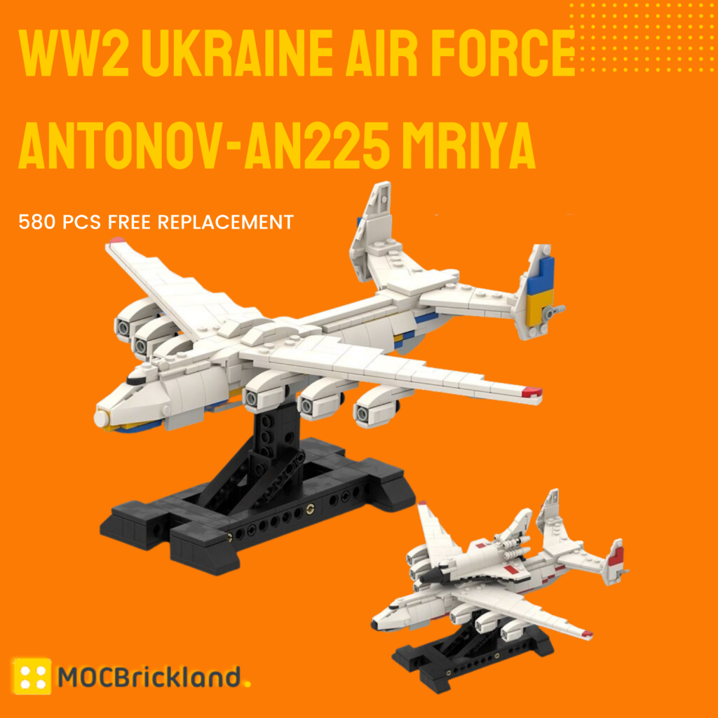 WW2 Ukraine Air Force Antonov-AN225 Mriya MOC-107147 Military With 580 Pieces