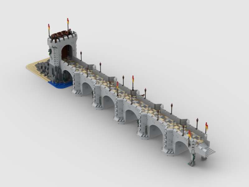 Lion Knights' Castle Bridge MOC-122812 Creator With 2640 Pieces