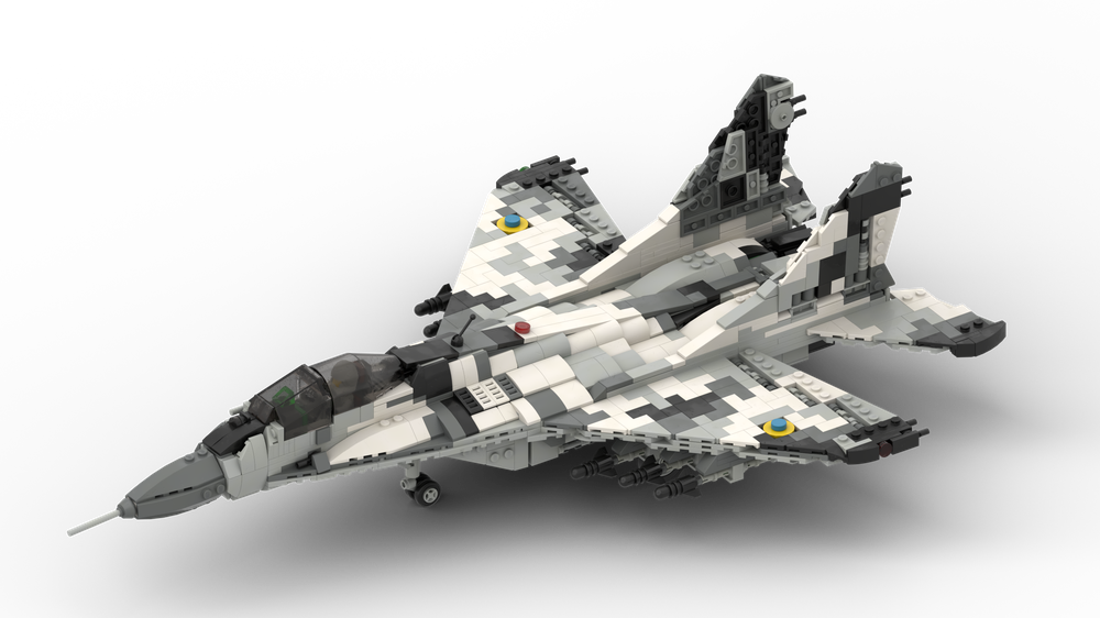 Ukraine Mig-29 “The Ghost of Kyiv” – 1/35 MOC-106680 Military with 1325 pieces