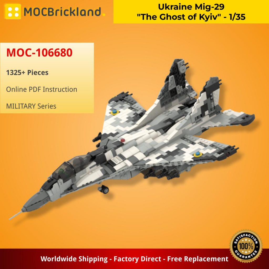 Ukraine Mig-29 “The Ghost of Kyiv” – 1/35 MOC-106680 Military with 1325 pieces