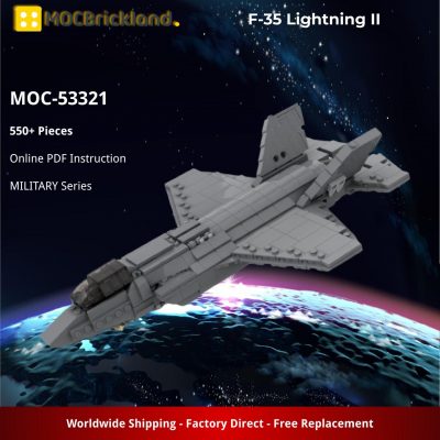F-35 Lightning II MILITARY MOC-53321 by bru_bri_mocs WITH 550 PIECES