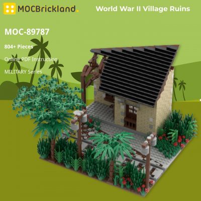 World War II Village Ruins MILITARY MOC-89787 WITH 804 PIECES