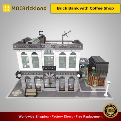 MOC-10811 Modular Building Brick Bank with Coffee Shop Designed By dagupa With 3963 Pieces
