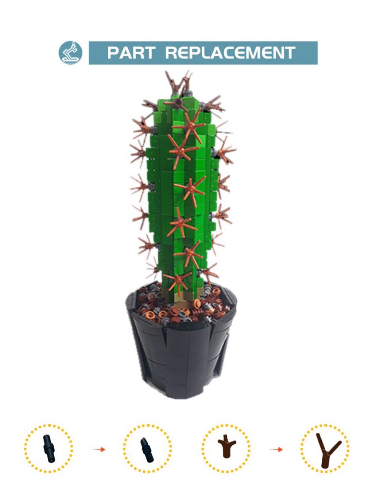 Mini Saguaro Cactus (Carnegiea Gigantea) MOC-118883 Creator With 740 Pieces