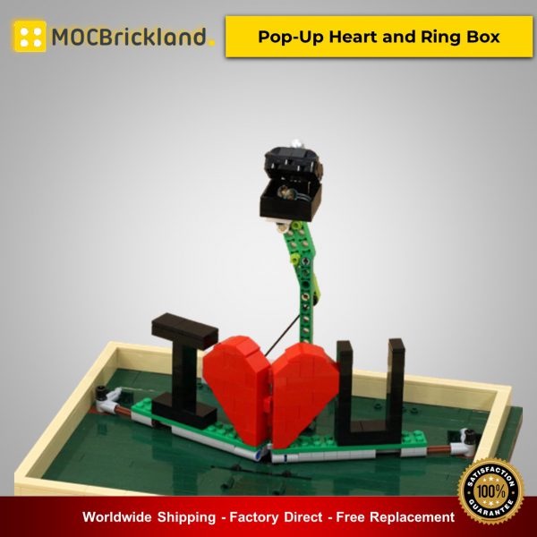 MOC-22083 Pop-Up Heart and Ring Box Valentine Designed By JKBrickworks With 253 Pieces