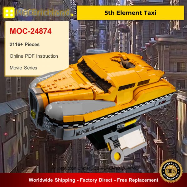MOC-24874 5th Element Taxi Movie Designed By DavDupMOCs With 2116 Pieces