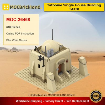 Tatooine Single House Building TAT01 MOC-26468 Star Wars Designed By azzer86 With 318 Pieces