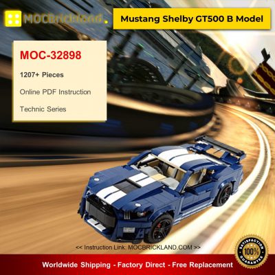 10265 Mustang Shelby GT500 B Model MOC-32898 Technic Designed By NKubate With 1207 Pieces