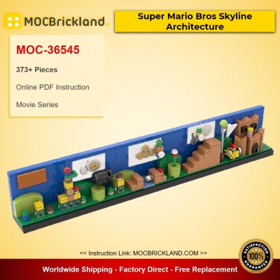 Super Mario Bros Skyline Architecture MOC-36545 Movie Designed By MOMAtteo79 With 373 Pieces