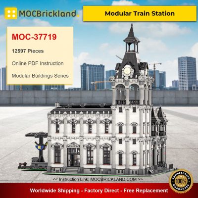 Modular Train Station MOC-37719 Modular Buildings Designed By Das_Felixle With 12597 Pieces