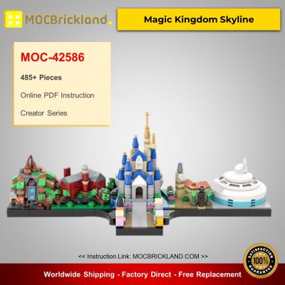 MOC-42586 Creator Magic Kingdom Skyline Designed By benbuildslego With 485 Pieces