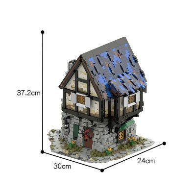 The Medieval Smithy Modular Building MOC-44070 by povladimir WITH 2997 PIECES