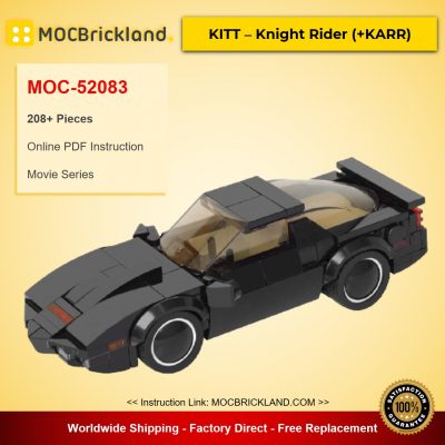 KITT – Knight Rider (+KARR) MOC-52083 Movie Designed By _TLG_ With 208 Pieces