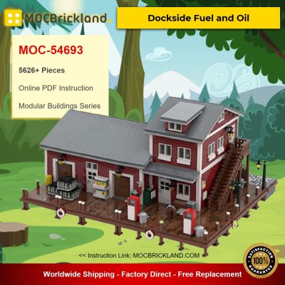Dockside Fuel and Oil MOC-54693 Modular Buildings Designed By jepaz With 5626 Pieces