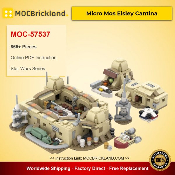 Micro Mos Eisley Cantina MOC-57537 Star Wars Designed By ron_mcphatty With 865 Pieces