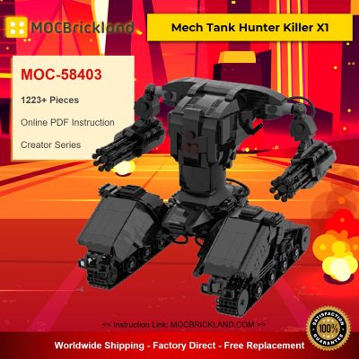 Mech Tank Hunter Killer X1 MOC-58403 Creator Designed By Kilo-Whiskey With 1223 Pieces
