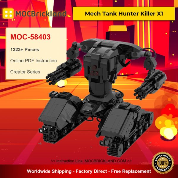 Mech Tank Hunter Killer X1 MOC-58403 Creator Designed By Kilo-Whiskey With 1223 Pieces