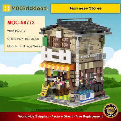 Japanese Stores MOC-58773 Modular Buildings Designed By povladimir With 2028 Pieces