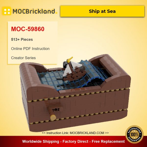 Ship at Sea MOC-59860 Creator Designed By Planet GBC With 513 Pieces