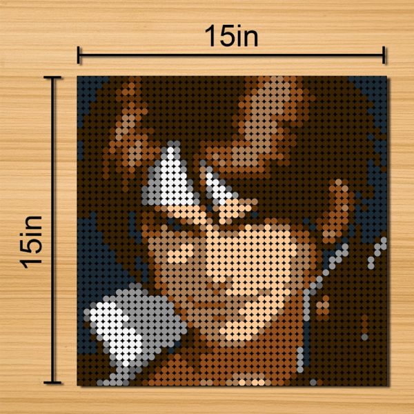 The King of Fighters Kyo Kusanagi Pixel Art Creator MOC-90128 WITH 2304 PIECES