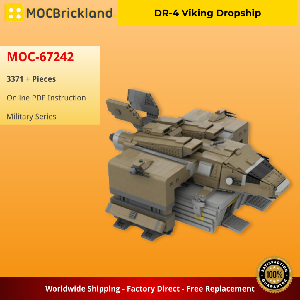 DR-4 Viking Dropship MOC-67242 Military Designed by Rosewood Builds With 3371 Pieces 