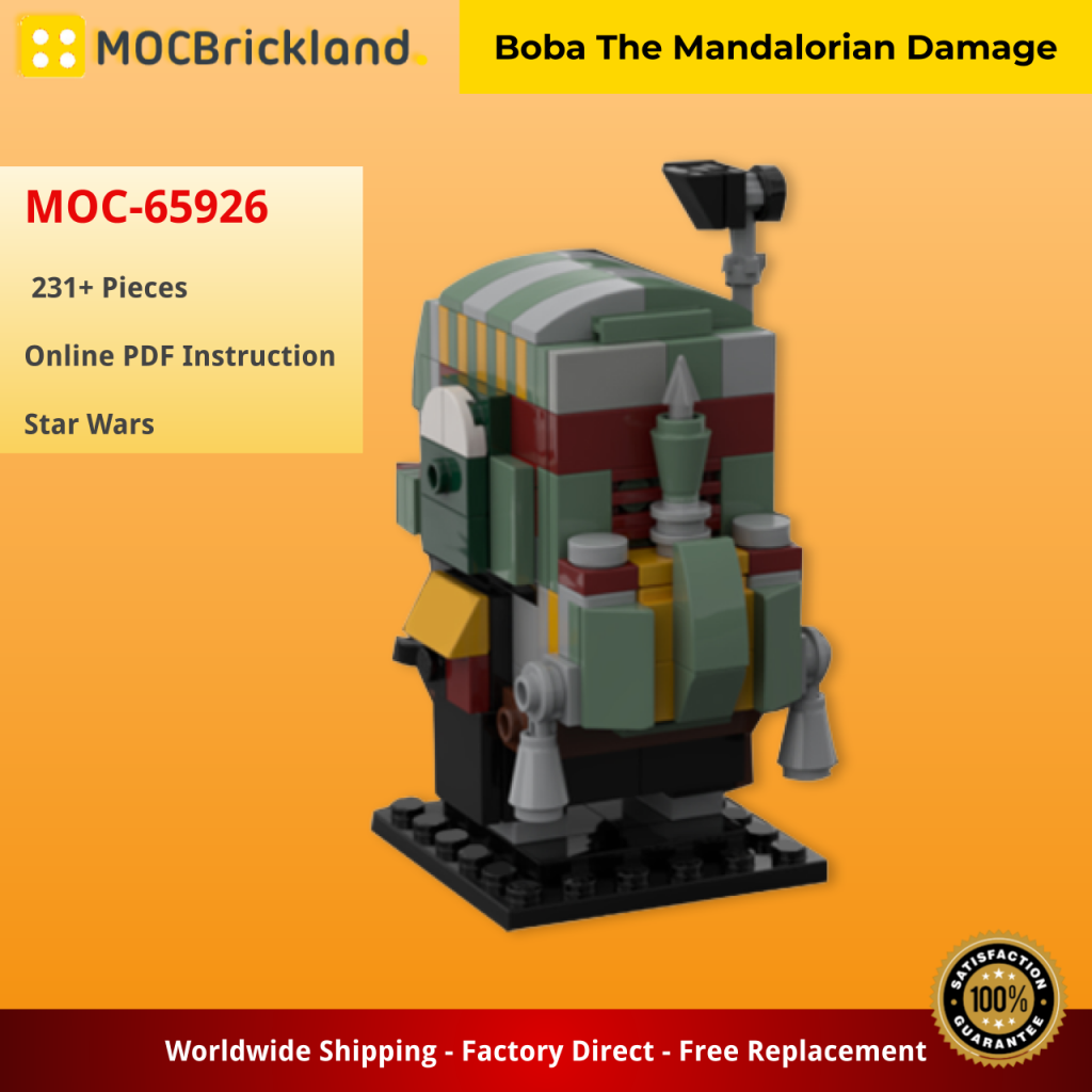 Boba The Mandalorian Damage MOC-65926 Star Wars Designed By Mandroid99 With 231 Pieces 