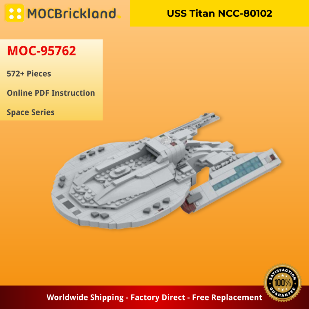 USS Titan NCC-80102 MOC-95762 Space Designed By StarTrek Designs With 572 Pieces