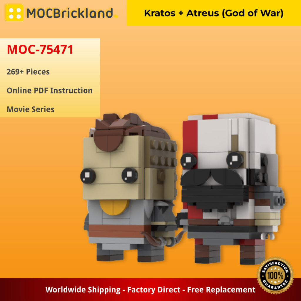 Kratos + Atreus (God of War) MOC-75471 Movie Designed By Dr Brickheadz With 269 Pieces 